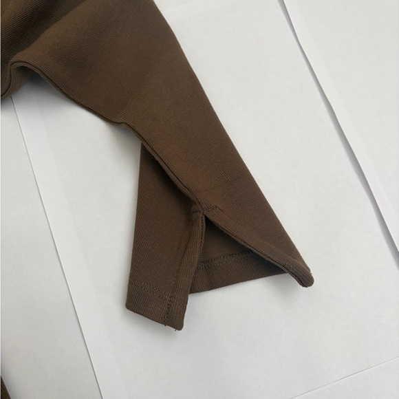 OAK + FORT Olive / Brown Long Sleeve Dress - Picture 5 of 6